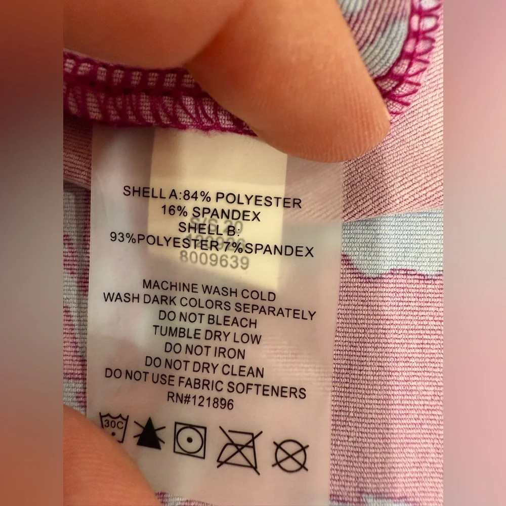 NEW Title Nine Sunbuster Rashguard Dress Magenta Floral Cap Sleeve UPF 50 Sz‎ M - Picture 9 of 10